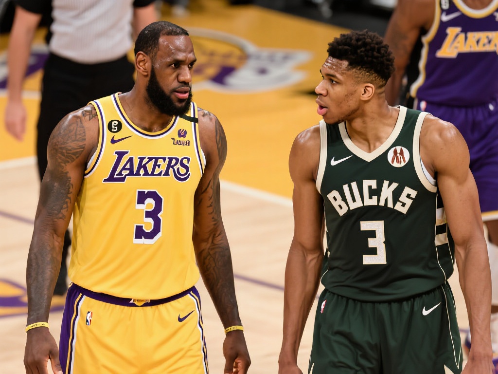 湖人雄鹿争锋激烈，季后赛争冠悬念升级