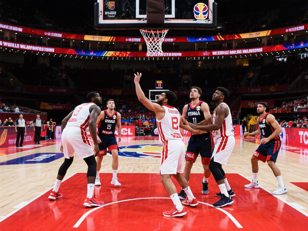 在这场国际篮坛的盛会上，各国球队通过世界